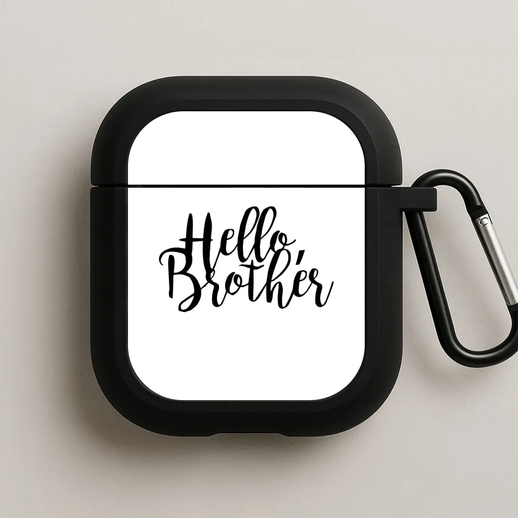 vibrant neon silicone case Hello Brother - VD AirPods Case