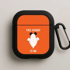 compact ergonomic silicone case Talk Spooky To Me Mouse Ghost AirPods Case
