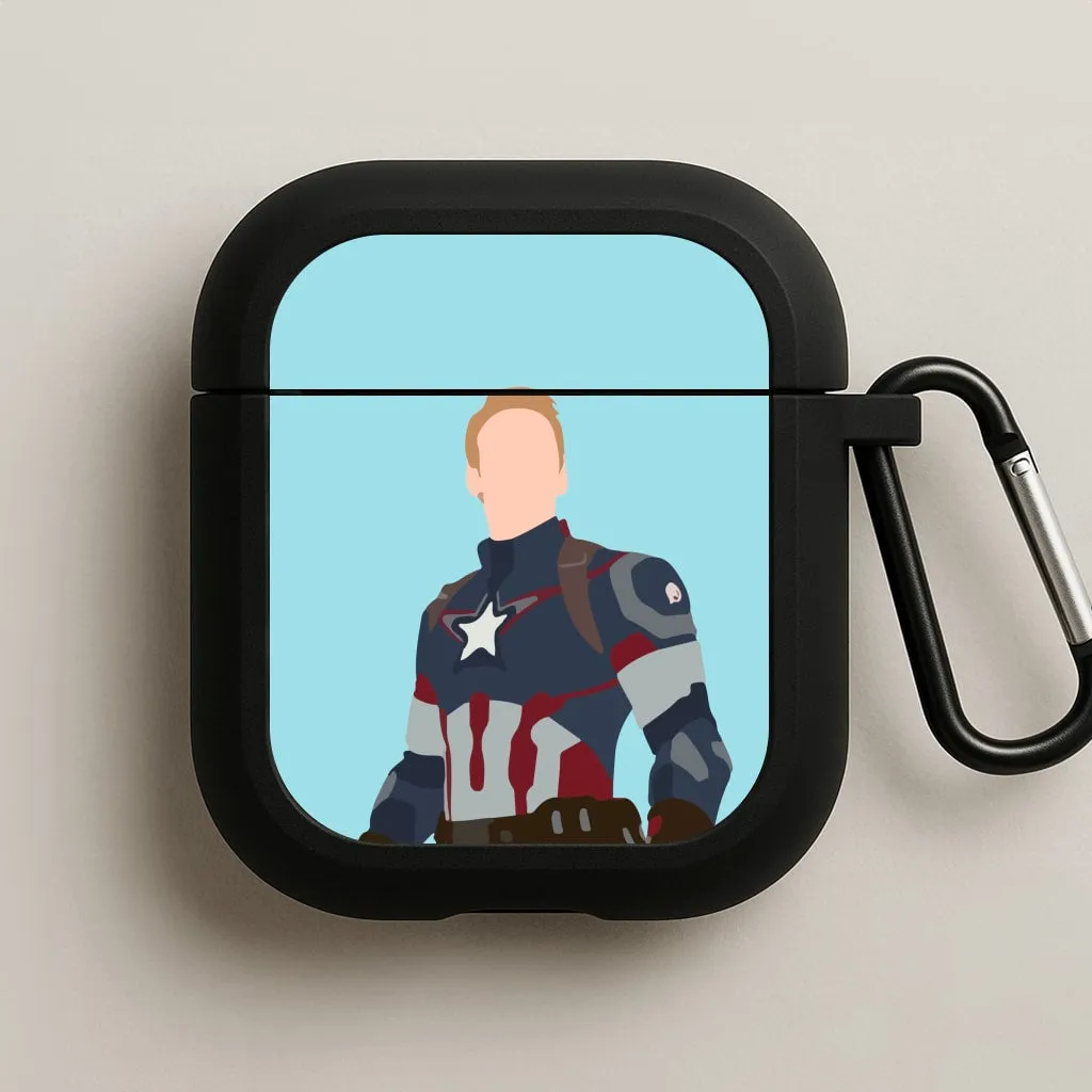portable neon commuter airpods protector fashion gradient portable silicone case Captain America AirPods Case