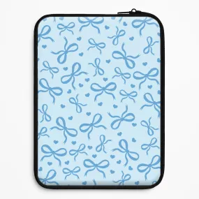 Port Protection Protective Look Coquette Bows And Hearts Navy Blue Laptop Sleeve