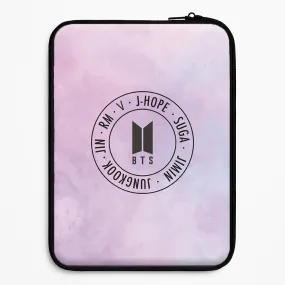 Luxury Finish Texture Comfort Finish Layer Galaxy Logo - BTS Laptop Sleeve