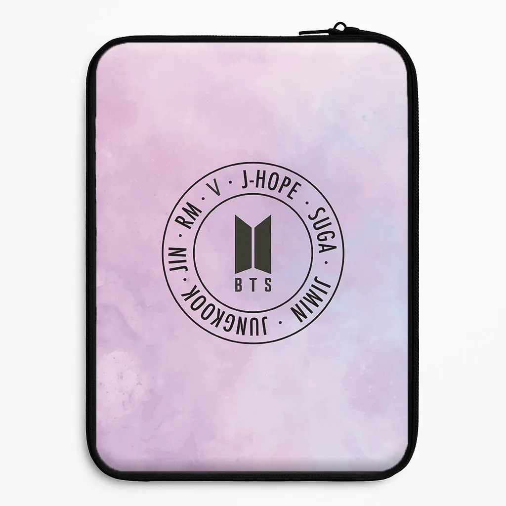 Luxury Finish Texture Comfort Finish Layer Galaxy Logo - BTS Laptop Sleeve