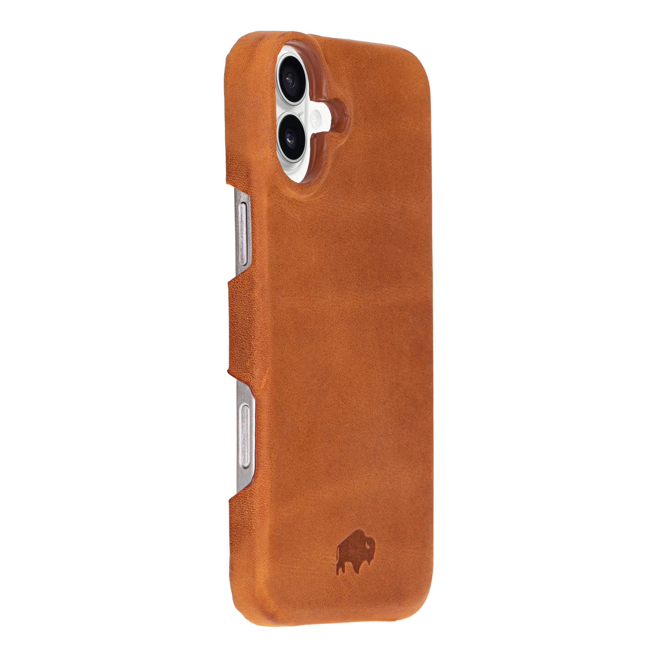 Mason Full-Grain Leather MagSafe Case ?C iPhone 16, Golden Brown Durable Design Texture