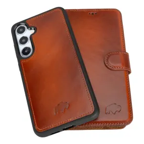 Carter Detachable Leather Wallet Case Galaxy S25 Plus, Burnished Tan Comfort Detail