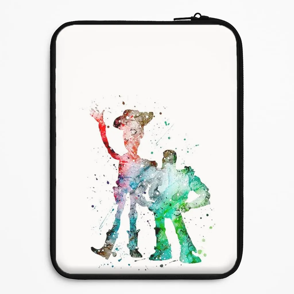 Polished Finish Watercolour Woody & Buzz A Story of Toys Fairytale Laptop Sleeve