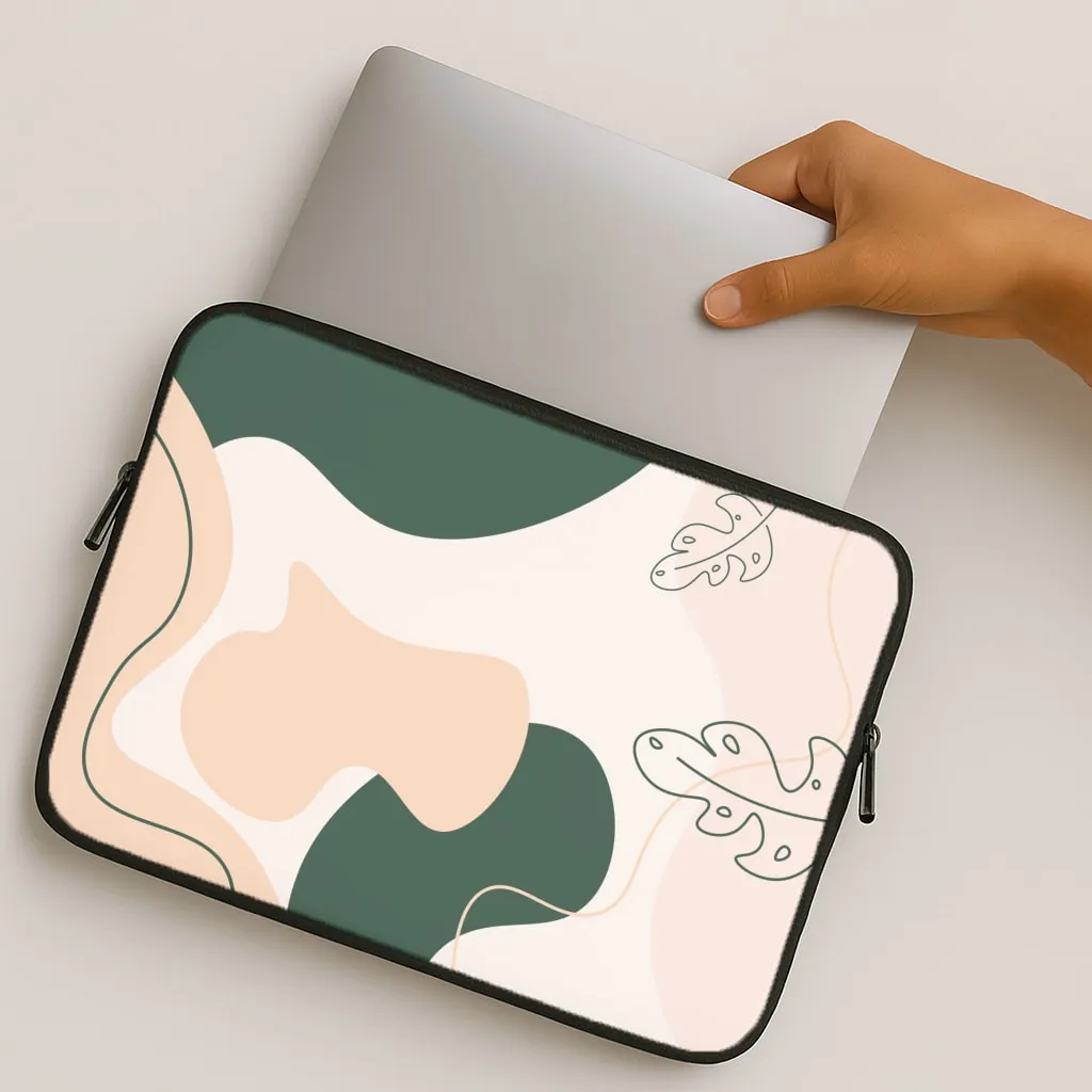 Abstract Leafs - Floral Laptop Sleeve Minimal Texture