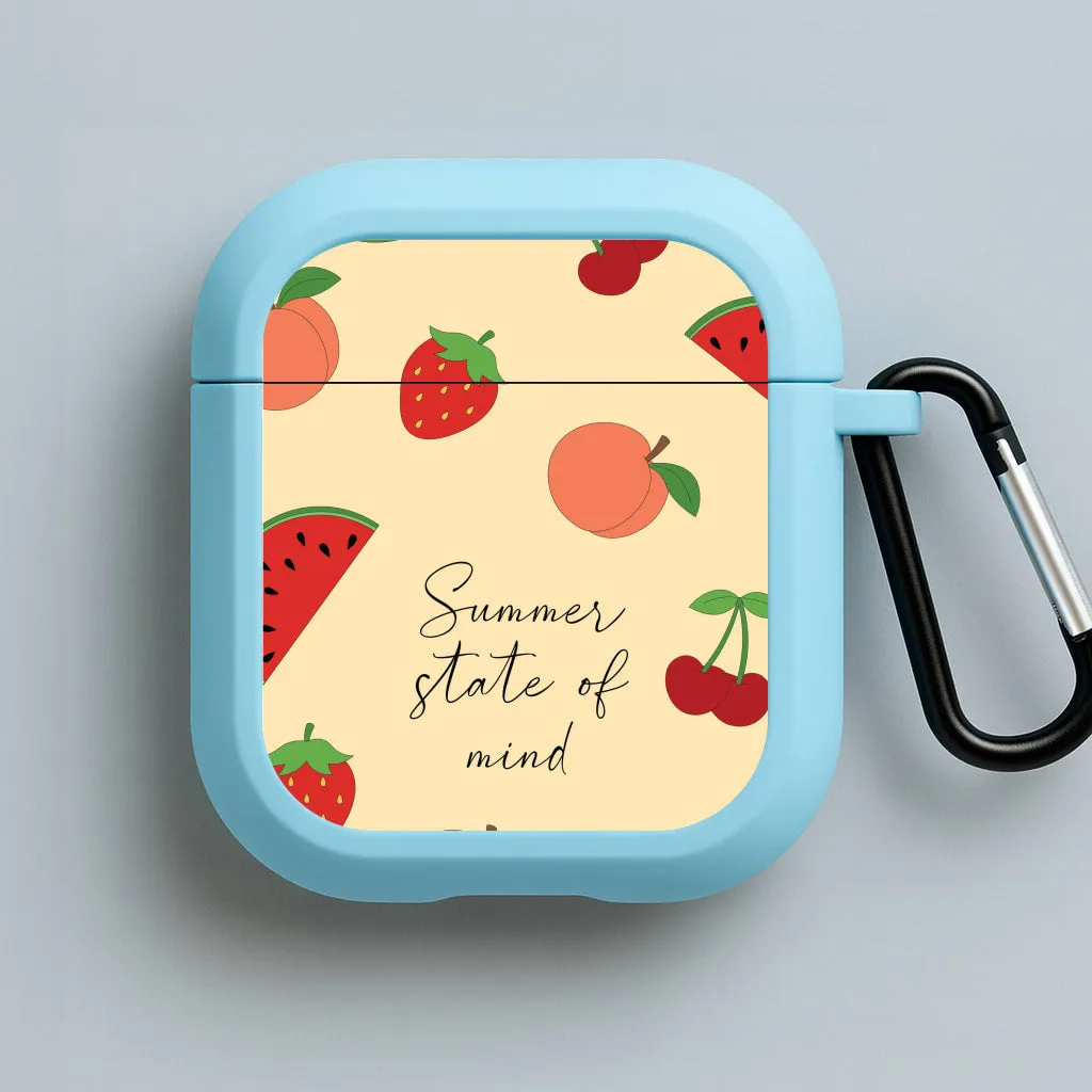 Summer State Of Mind Fruits Pattern AirPods Case lightweight pocket airpods shell