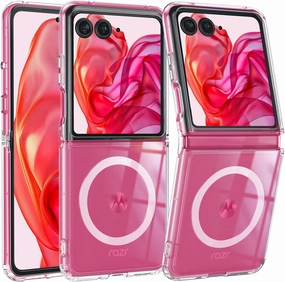 FNTCASE for Motorola Razr Ultra 2025 Phone Case: Magnetic Charging Anti Yellowing Shockproof Magsafe Support Phone Case Classic Touch Creative Texture