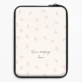 Minimal Pattern Texture Enhanced grip Floral Personalised Message Laptop Sleeve