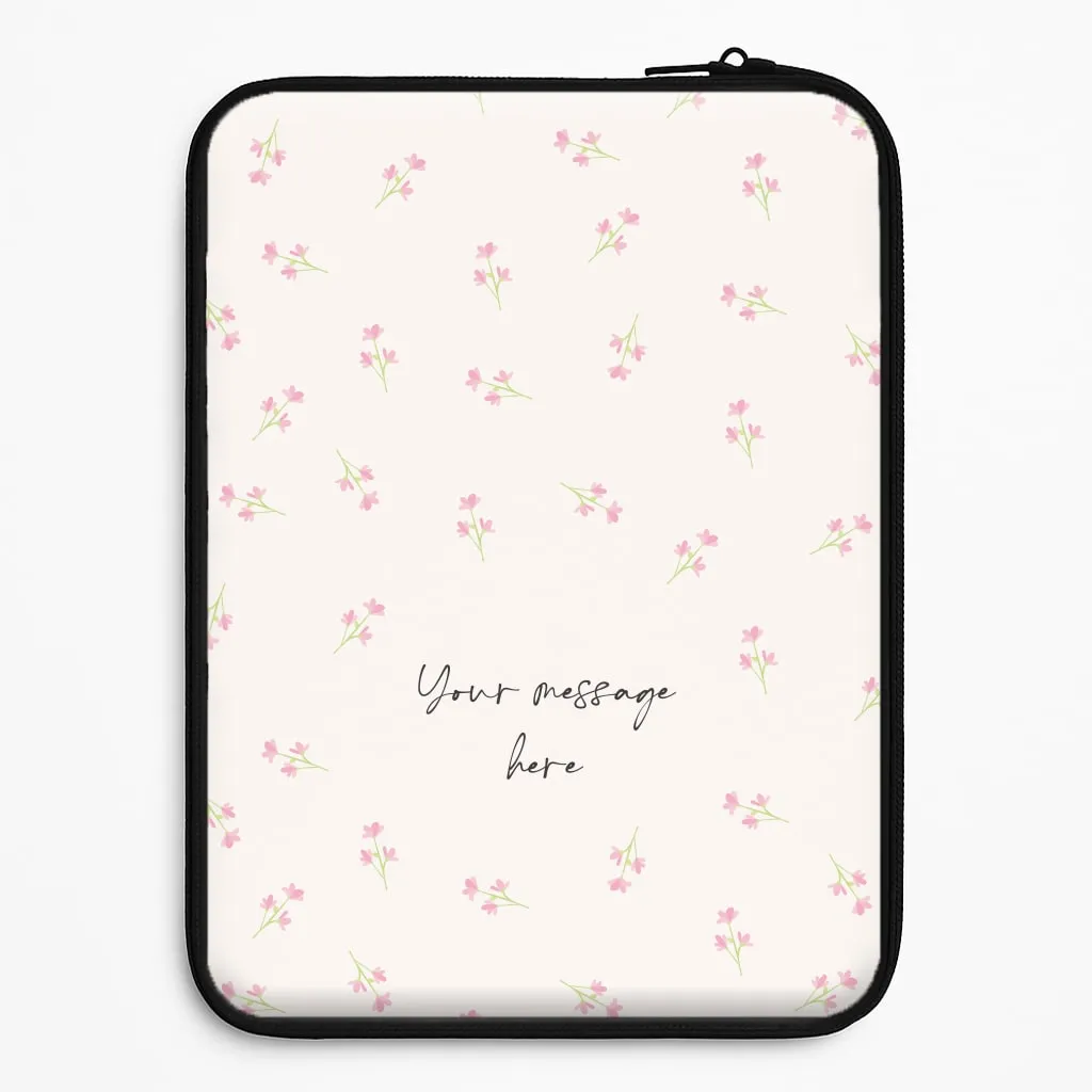 Minimal Pattern Texture Enhanced grip Floral Personalised Message Laptop Sleeve