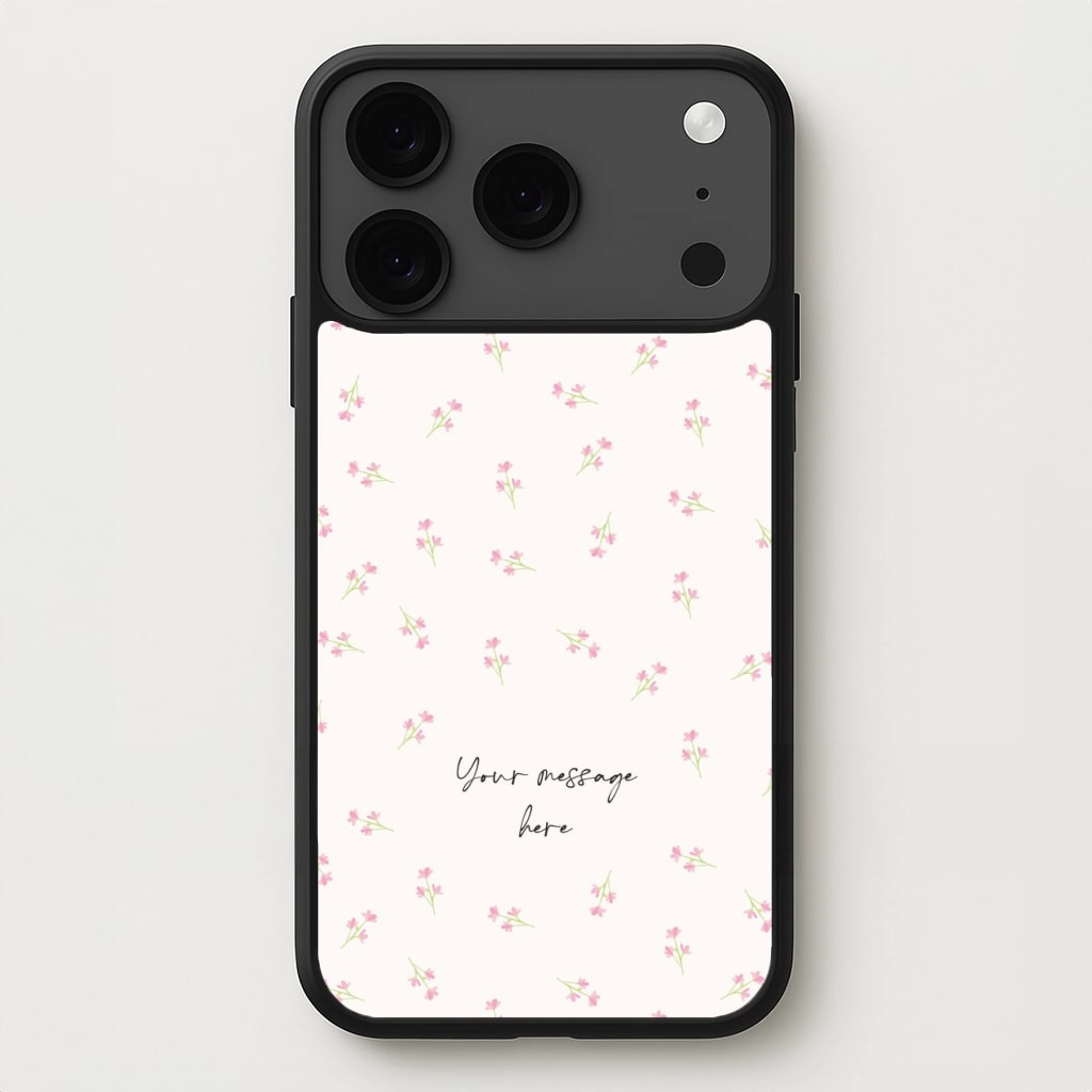 Floral Personalised Message Phone Case Casual Look