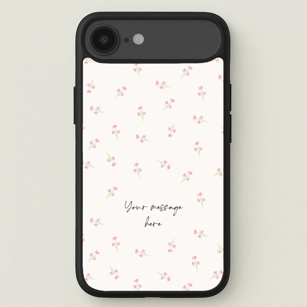 Smooth Protection Floral Personalised Message Phone Case