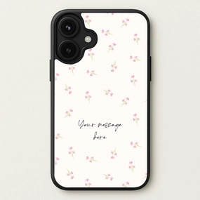 Minimal Shield Minimal Look Floral Personalised Message Phone Case