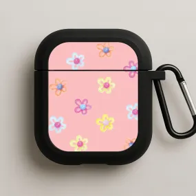 lightweight pastel gradient airpods shell Soft Everyday Texture Flower Gems Pattern AirPods Case