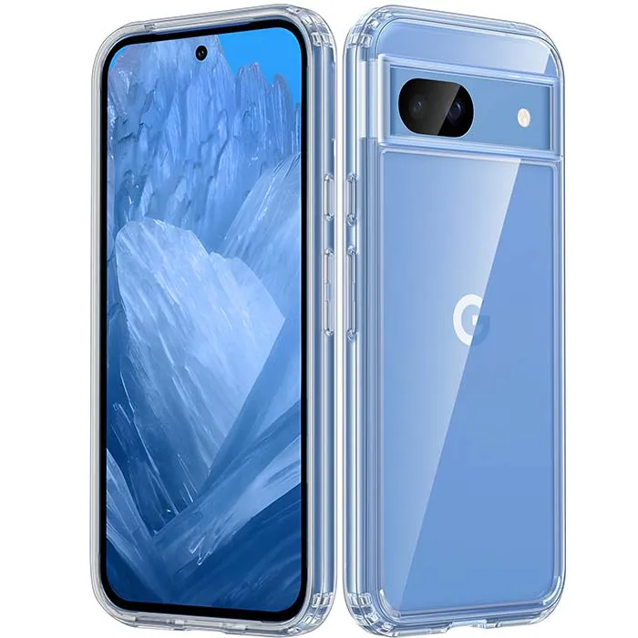 Portable Protection Premium Texture FNTCASE for Google Pixel 8A 6.1 inch Case: Clear Slim Anti Yellowing Shockproof Protective