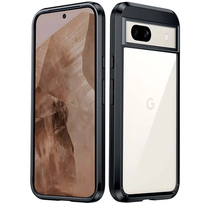 FNTCASE for Google Pixel 8A 6.1 inch Case: Clear Slim Anti Yellowing Shockproof Protective Easy Grip