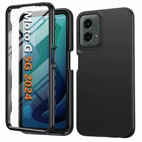 FNTCASE For Moto G 5G 2024 6.6 inch Phone Case: Protective Silicone Rugged Shockproof Full Protection Slim Dual Layer Rugged Pattern Design daily accessory