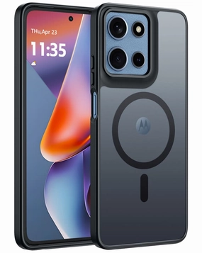 FNTCASE for Moto G 5G 2025 6.7 Inch Phone Case: Magnetic Translucent Matte Shockproof Slim Phone Cover - Military Grade Drop Proof Hard Back Anti-Fingerprint Protective Case Creative Texture