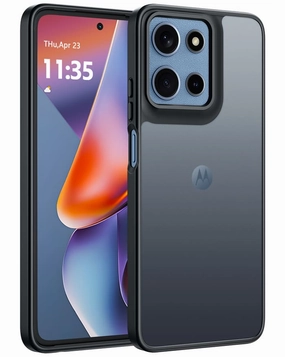 FNTCASE for Moto G 5G 2025 6.7 Inch Phone Case: Translucent Matte Shockproof Slim Phone Cover - Military Grade Drop Proof Hard Back Anti-Fingerprint Protective Case Impact Cushion Compact Design