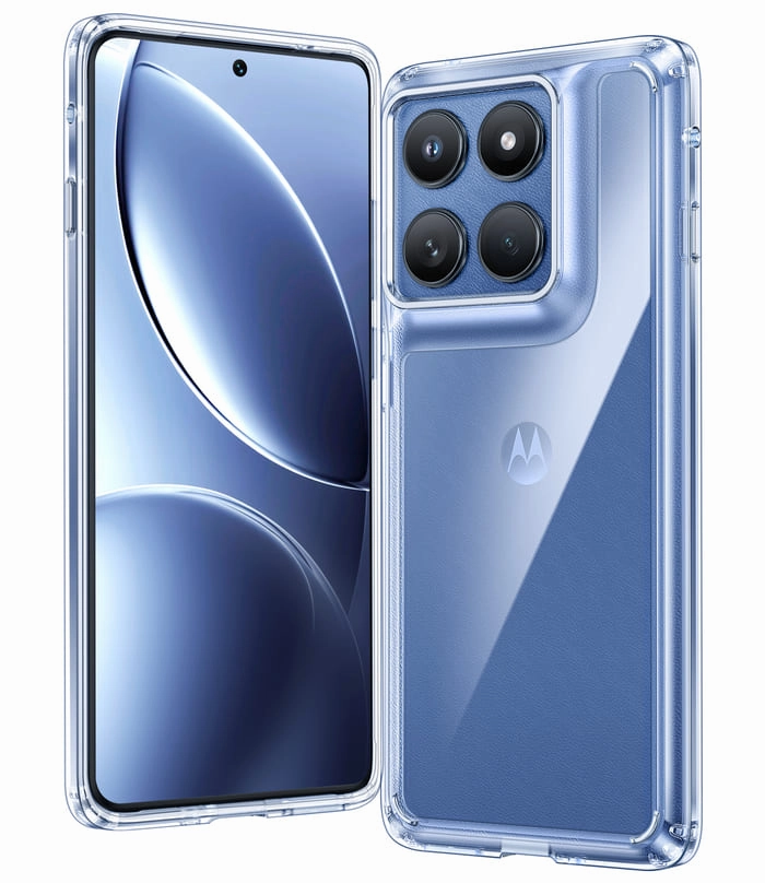 Rugged Detail Layer FNTCASE for Motorola Edge 2025 6.6 inch Clear Case: Wireless Charging Anti Yellowing Shockproof Phone Case