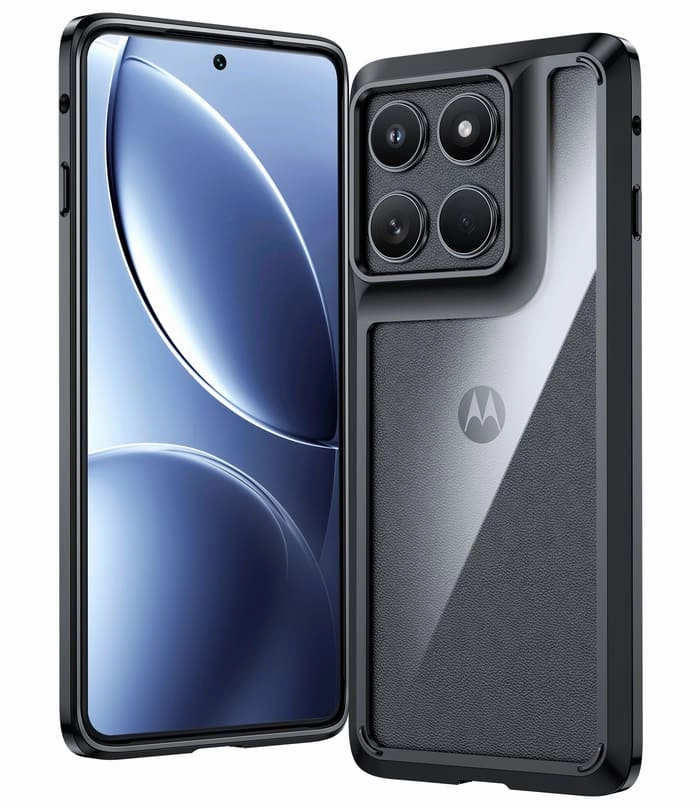 FNTCASE for Motorola Edge 2025 6.6 inch Clear Case: Wireless Charging Anti Yellowing Shockproof Phone Case Slim Comfort Luxury Texture Design