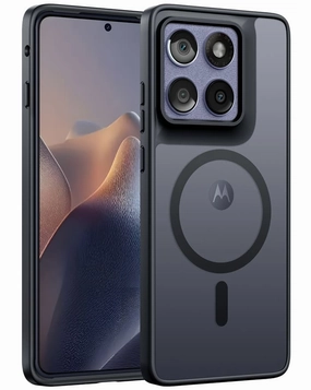 Gloss Finish Texture Stylish Edge FNTCASE for Motorola Edge 2025 6.6 Inch Phone Case: Magnetic Translucent Matte Shockproof Slim Phone Cover - Military Grade Drop Proof Hard Back Anti-Fingerprint Protective Case