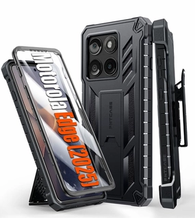 Flexible Pattern FNTCASE For Motorola Edge 2025 Phone Case: Rugged Protective Phone Case with Belt Clip Holster and Kickstand
