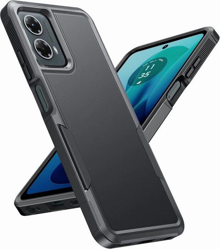 Flexible Detail Design Durable Protection Layer FNTCASE for Motorola Moto G 5G 2024 6.6 inch Phone Case: Protective Phone Cover Dual Layer Military Grade Drop Proof