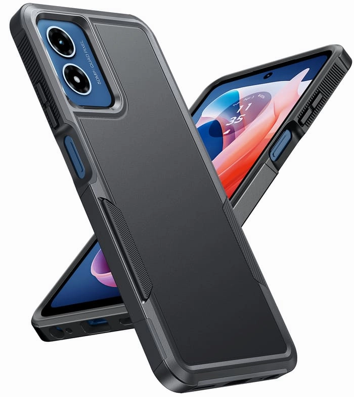 Drop Shield Everyday Protection FNTCASE for Motorola Moto G Play 4G 2024 Phone Case: Protective Phone Cover Dual Layer Military Grade Drop Proof