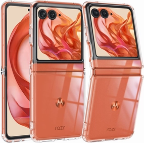 Protective Form Texture FNTCASE for Motorola Razr 2024/ Razr 50/ Razr 2025/ Razr 60 Phone Case: Clear Slim Anti Yellowing Shockproof Protective