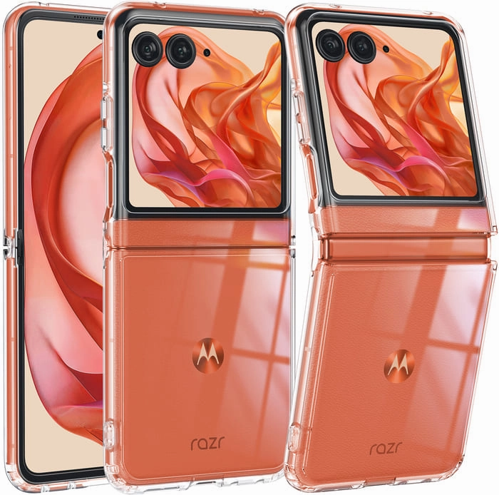 Protective Form Texture FNTCASE for Motorola Razr 2024/ Razr 50/ Razr 2025/ Razr 60 Phone Case: Clear Slim Anti Yellowing Shockproof Protective