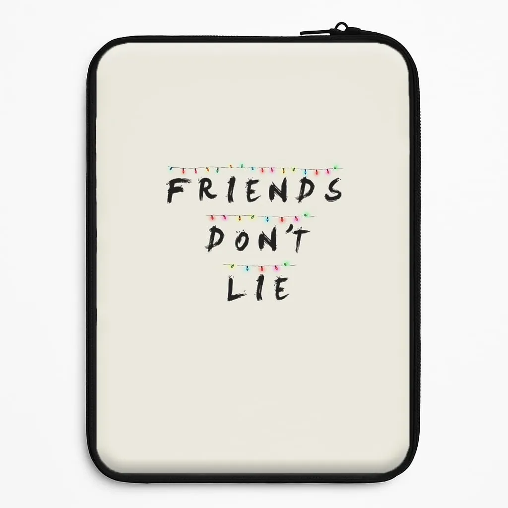 Modern Texture Friends Don't Lie Lights Laptop Sleeve