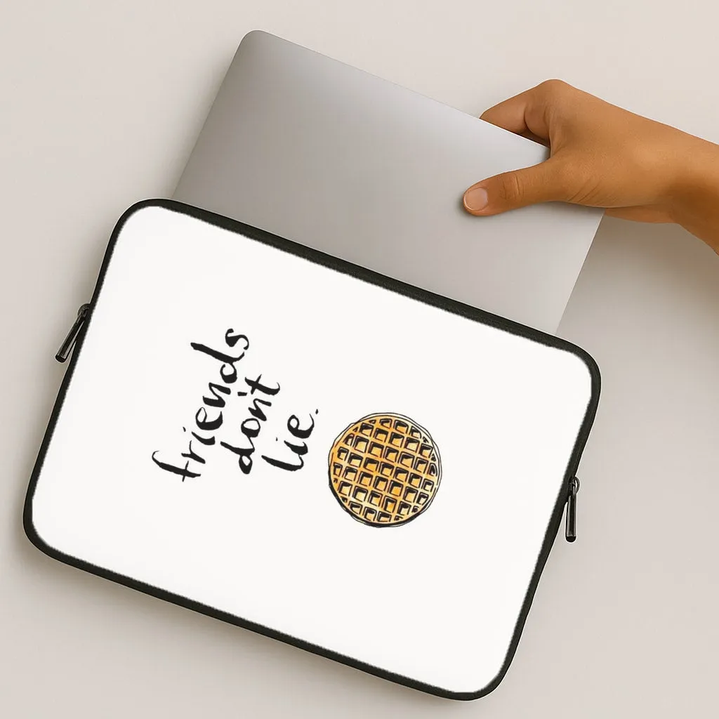 Soft Build Texture Friends Don't Lie Waffle Laptop Sleeve
