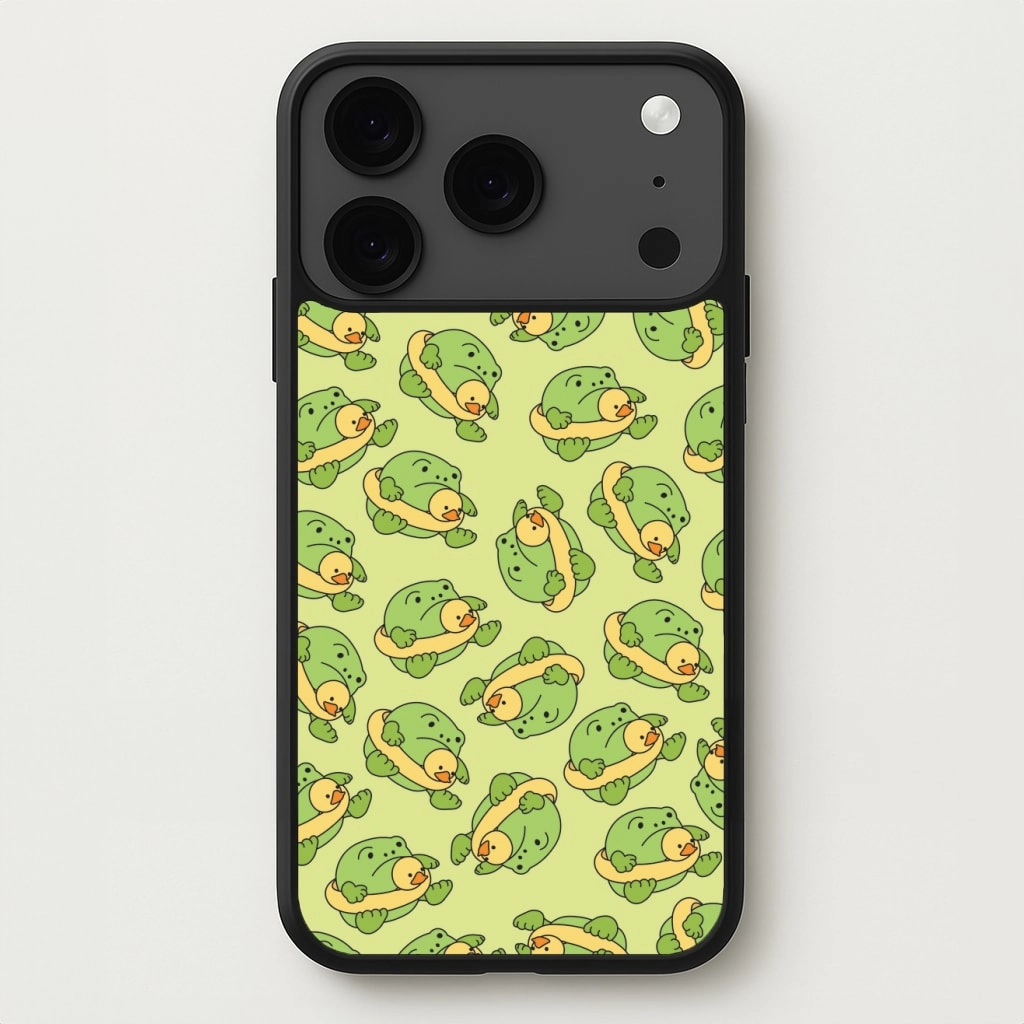 Durable Texture Layer Frog Pattern - Plushy Phone Case