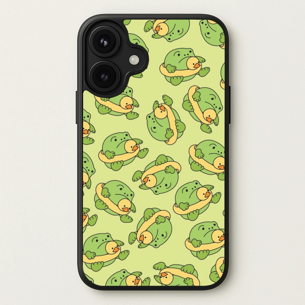 Frog Pattern - Plushy Phone Case Smooth Grip Layer Luxury Layer Texture