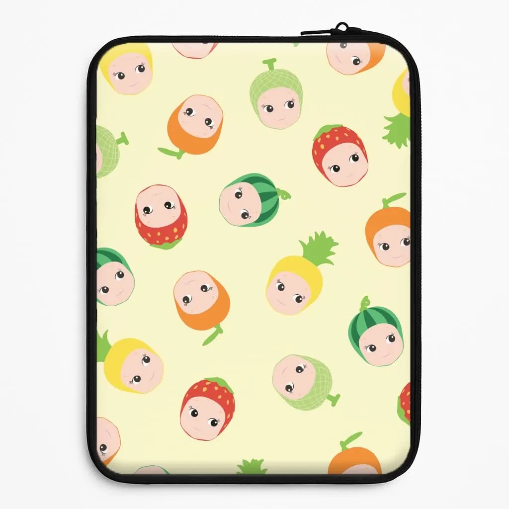 Fruit Angels Pattern Laptop Sleeve Smooth Look Texture