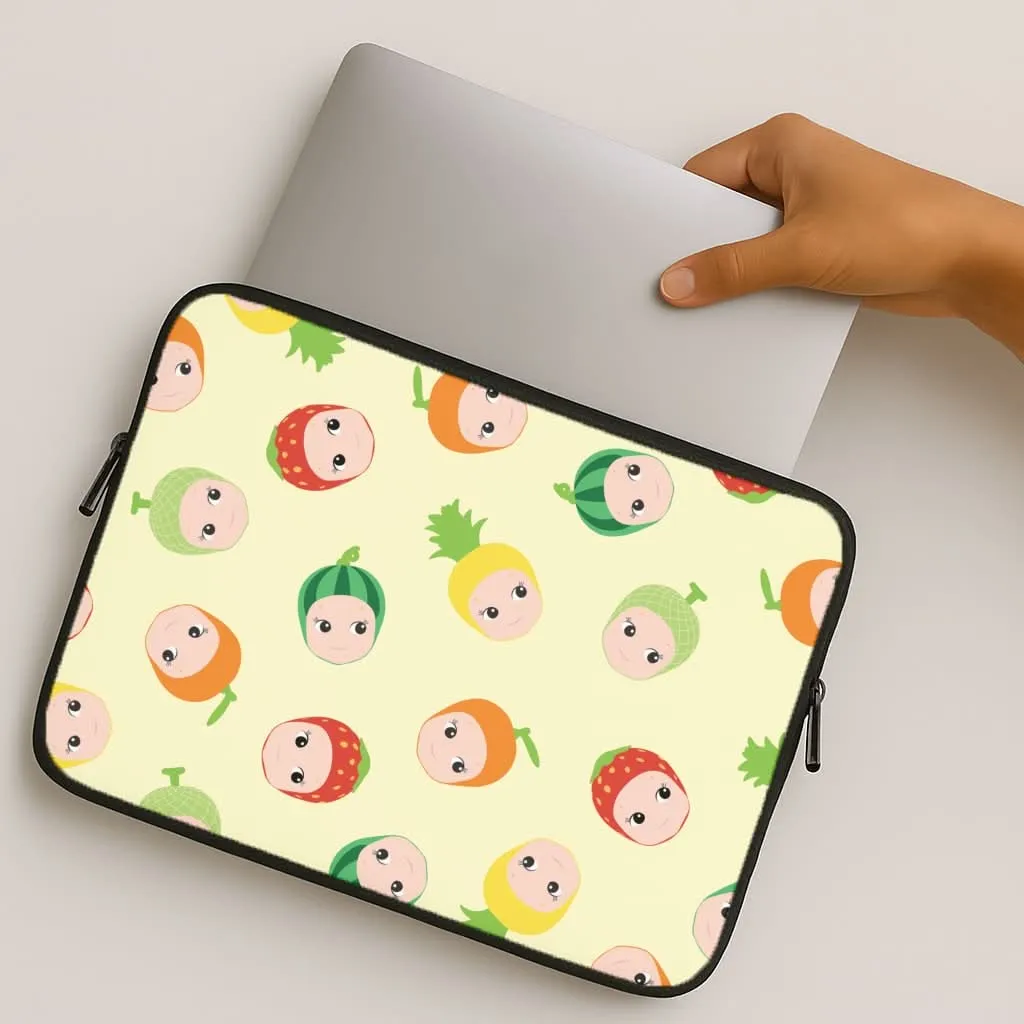 Easy Access Port Protection Fruit Angels Pattern Laptop Sleeve
