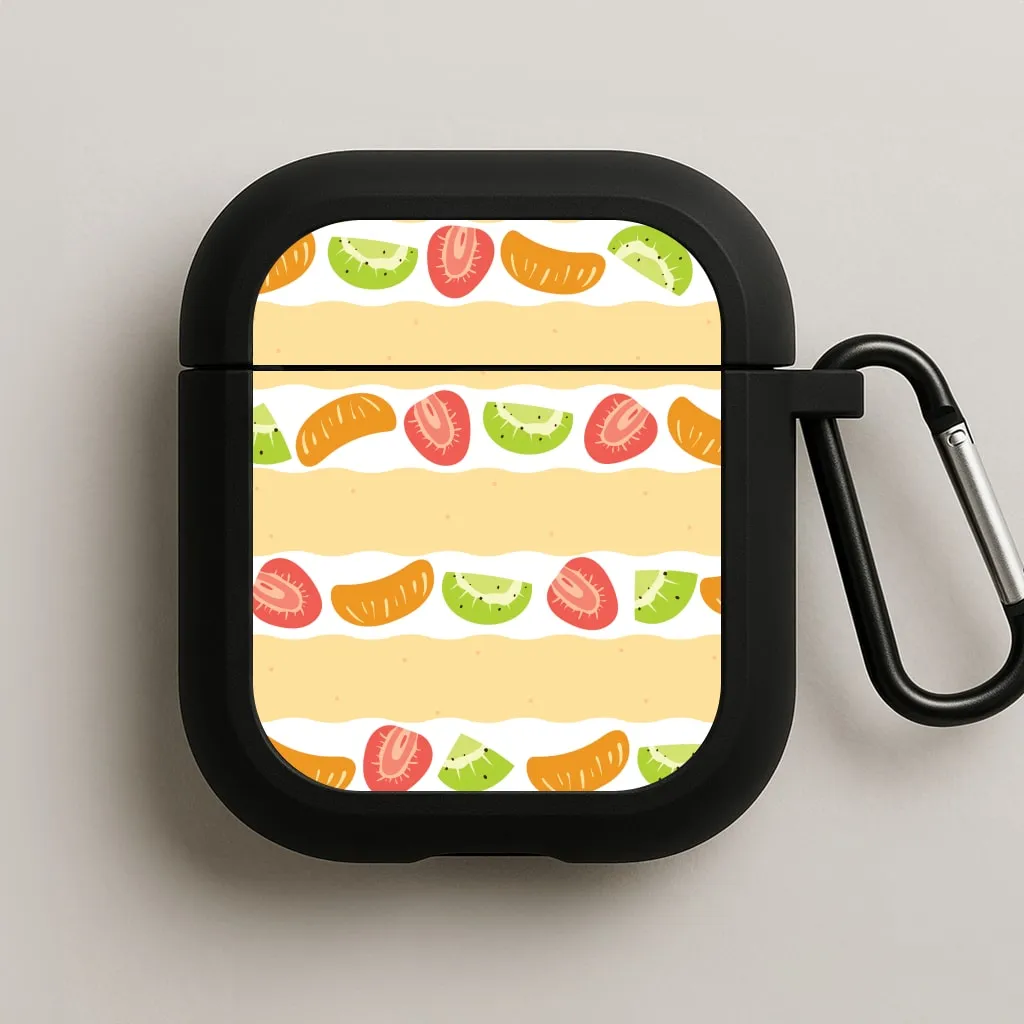Creative Travel Shell Fruit Sando Pattern AirPods Case