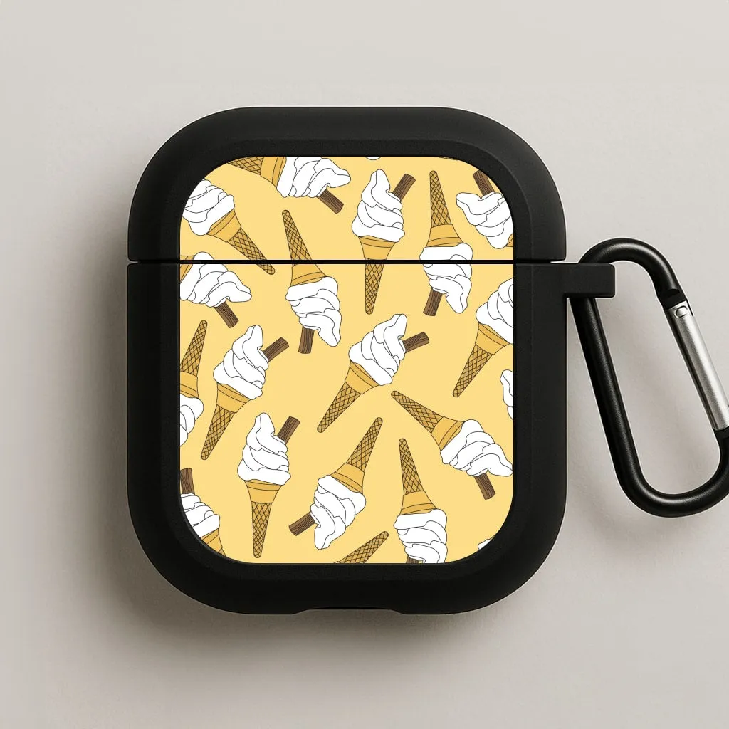 soft matte texture durable ergonomic neon silicone shell 99s - Ice Cream Patterns AirPods Case