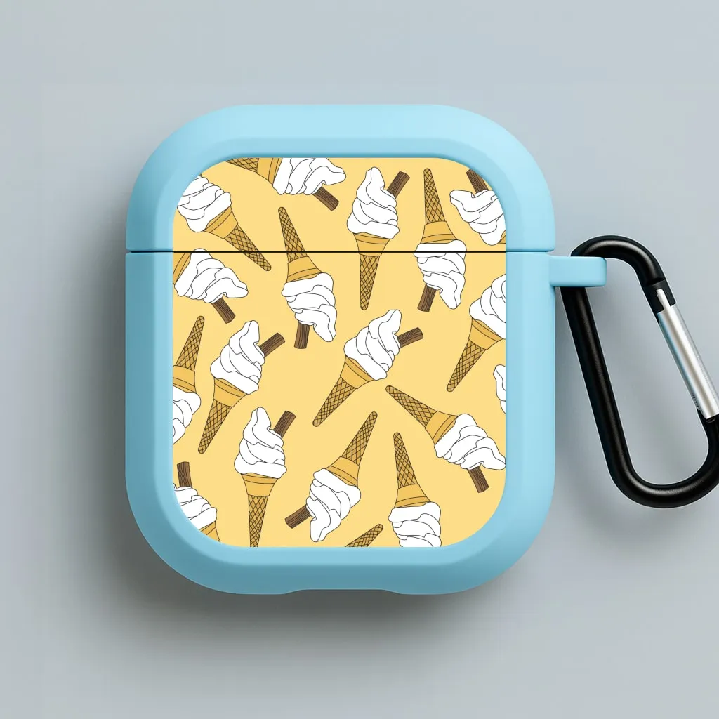 Smooth Texture Shell Noise Canceling Accessory 99s - Ice Cream Patterns AirPods Case