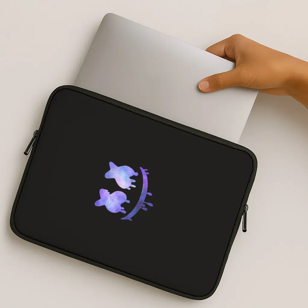 Stylish Texture Creative Artwork Dripping Features - White Helmet DJ Laptop Sleeve