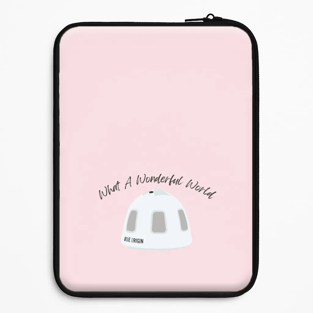 Hybrid Protection What A Wonderful World Space Launch Laptop Sleeve