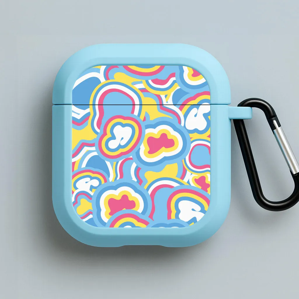 Abstract Pattern 11 AirPods Case Trendy Rubber Shell soft pastel commuter handmade protector