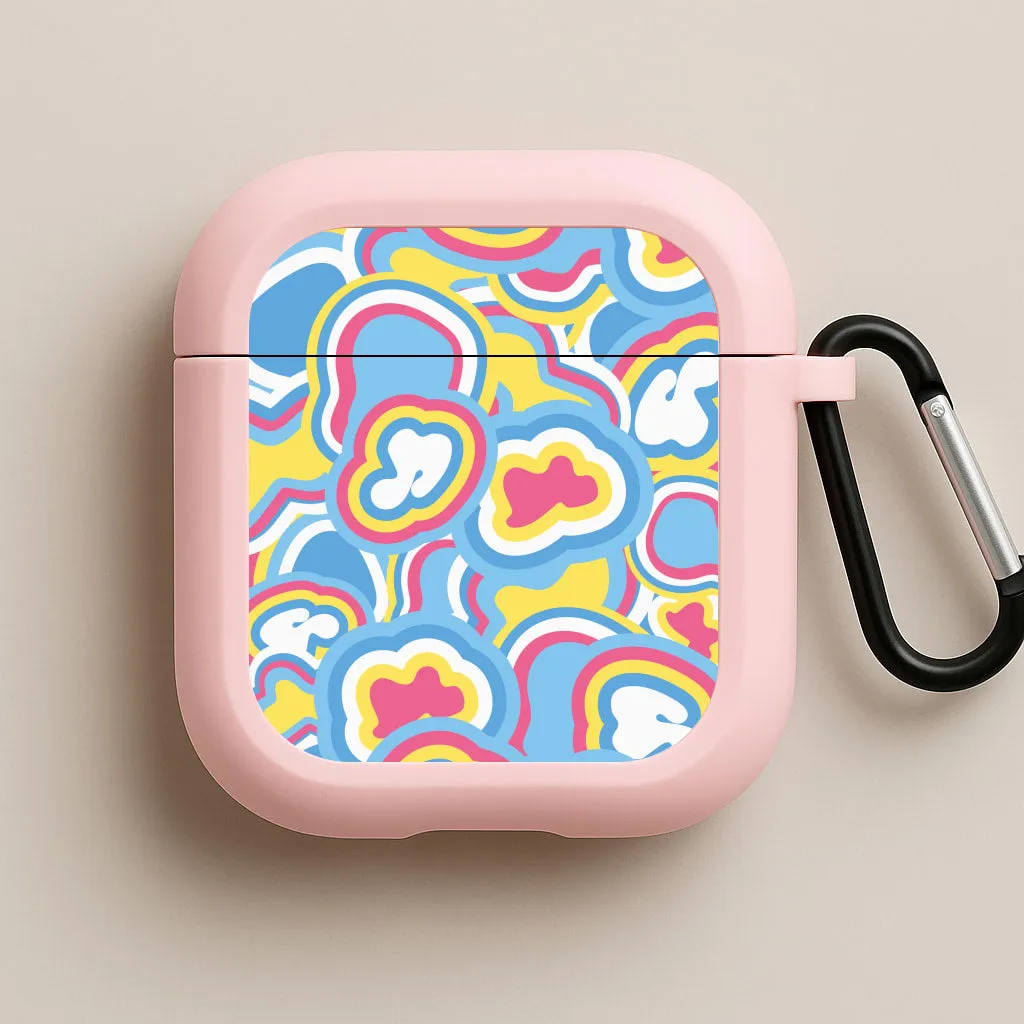 Abstract Pattern 11 AirPods Case shock resistant hybrid silicone protector durable ergonomic soft travel protector