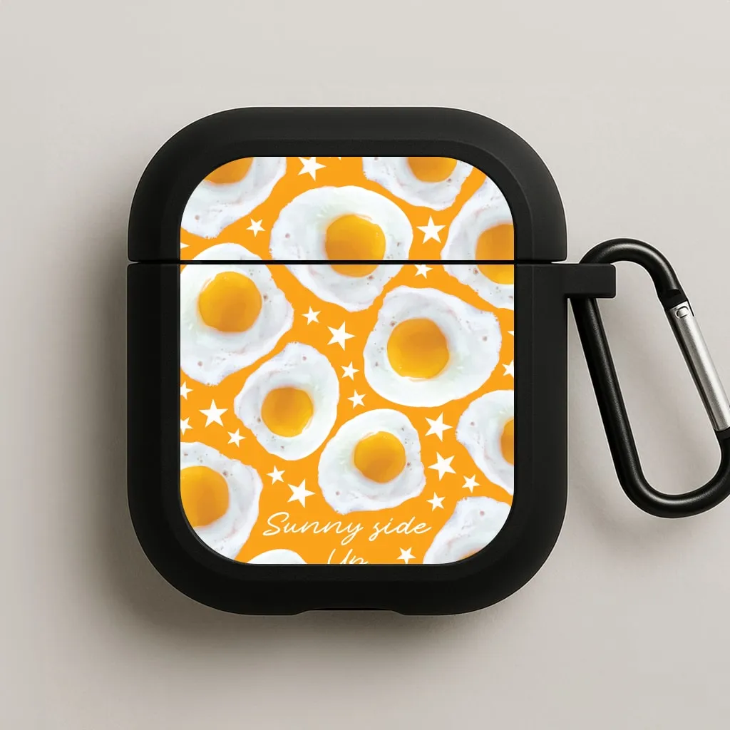 Durable Gadget Organizer Sunny Side Up Egg Pattern AirPods Case