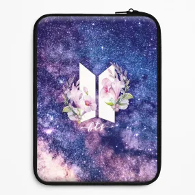 Refined Protection Matte Touch Galaxy Floral K-Pop Band Logo Laptop Sleeve