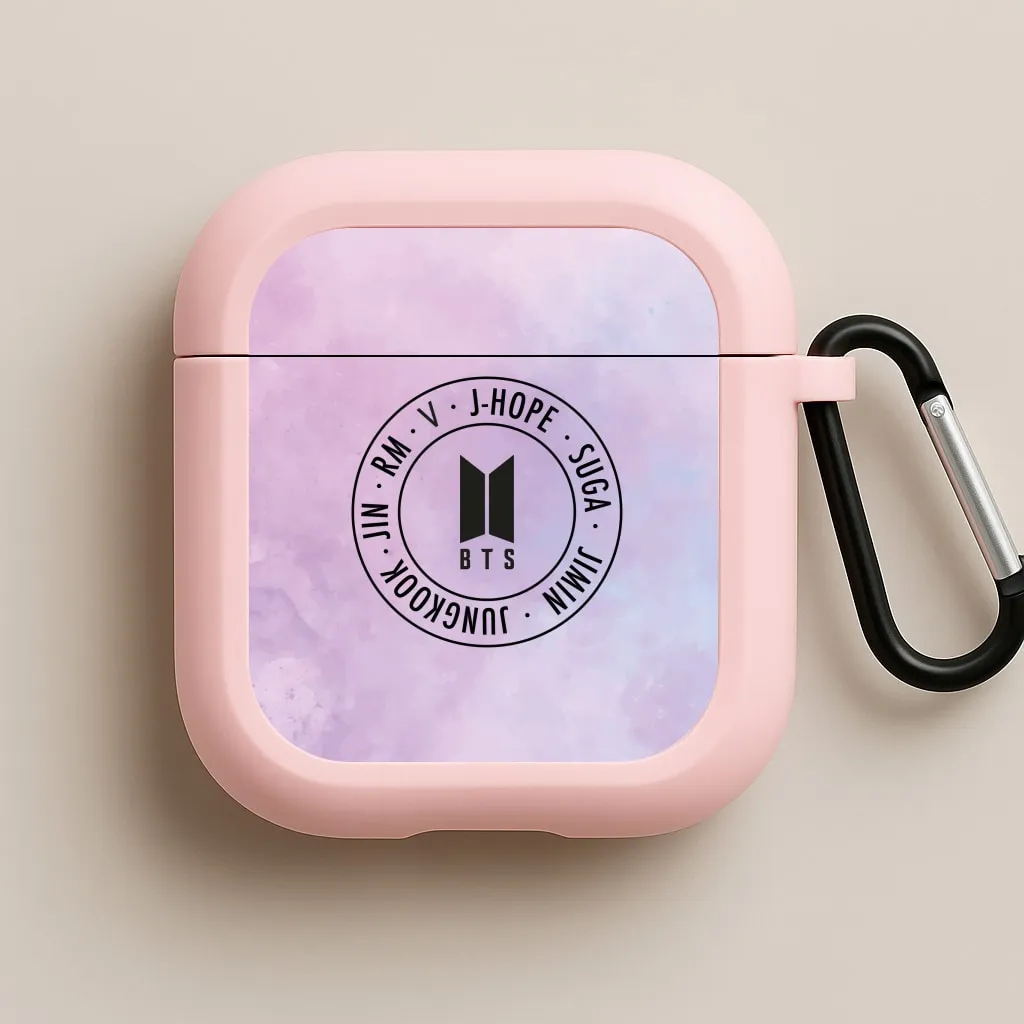 Galaxy Logo - BTS AirPods Case eco sustainable gradient airpods protector fashion lightweight commuter leather case