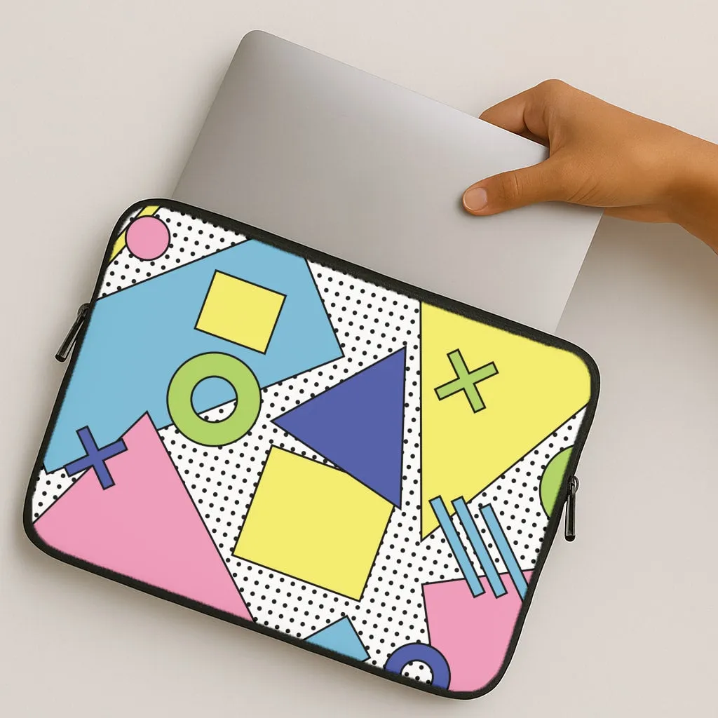 Geometric Abstract Shapes Pattern Laptop Sleeve hybrid design
