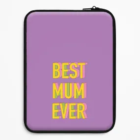 Premium Surface Finish Geometric Best Mum Ever Laptop Sleeve