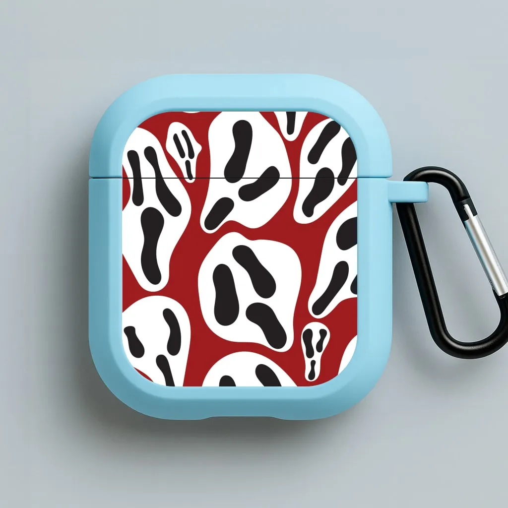Ghost Face AirPods Case Durable Everyday Shell Minimal Silicone Case